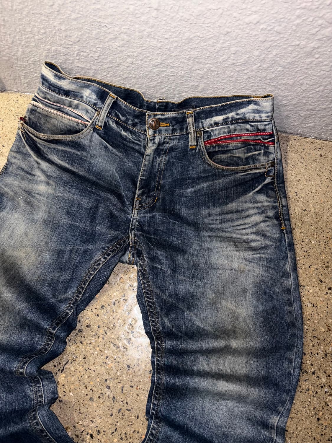 에비수 자수 데님팬츠 상품이미지6