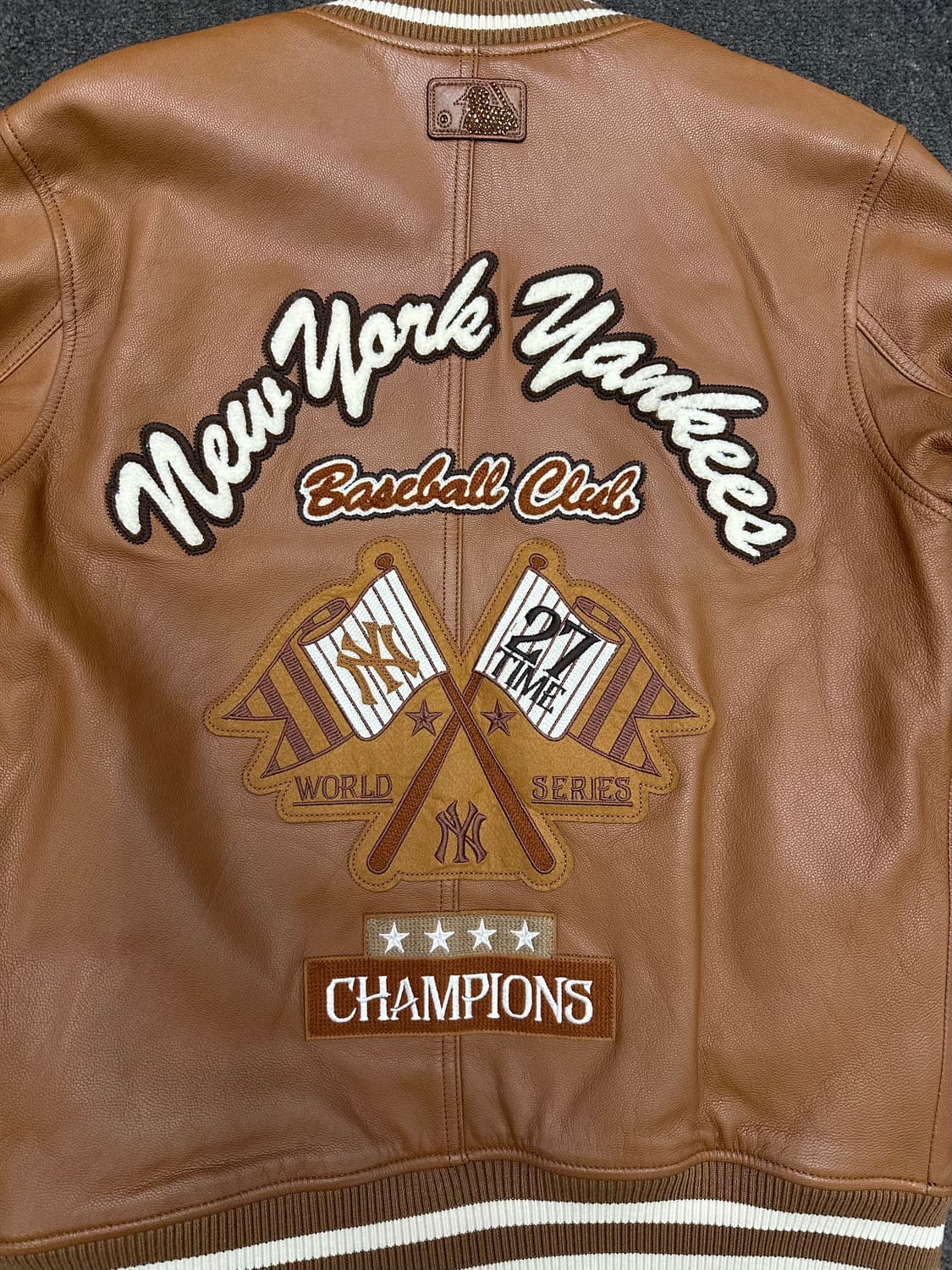 MLB 뉴욕 양키스 가죽 야구 점퍼 M 상품이미지3