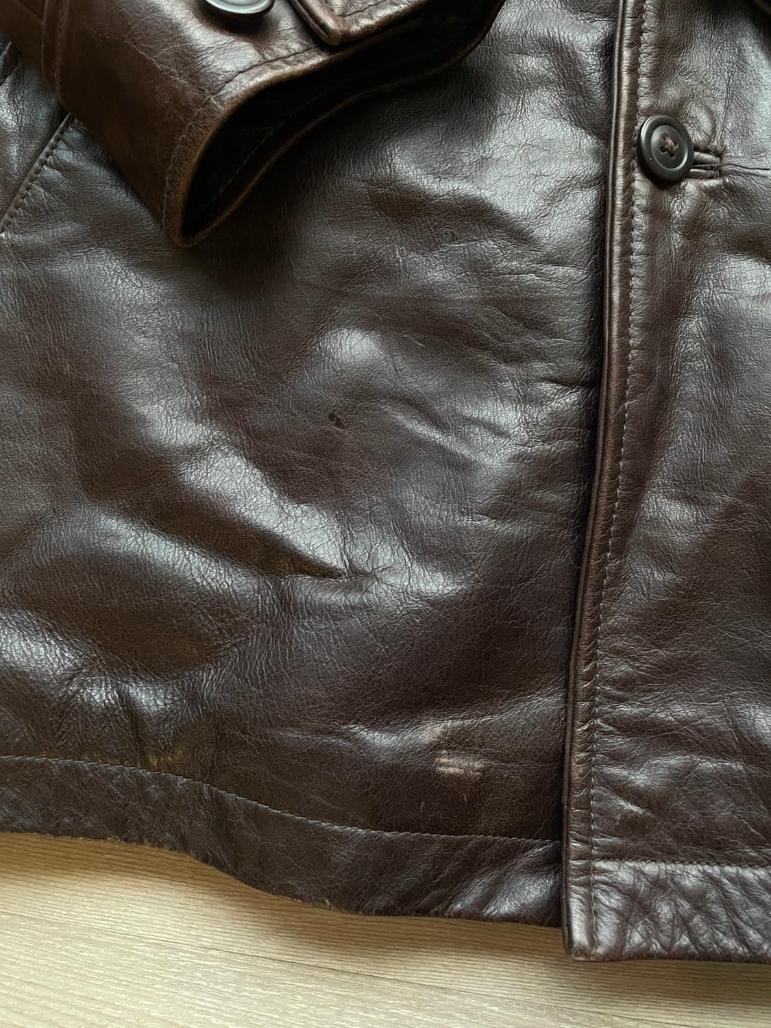 90s 올드갭 레더 카코트 브라운 gap carcoat 상품이미지5