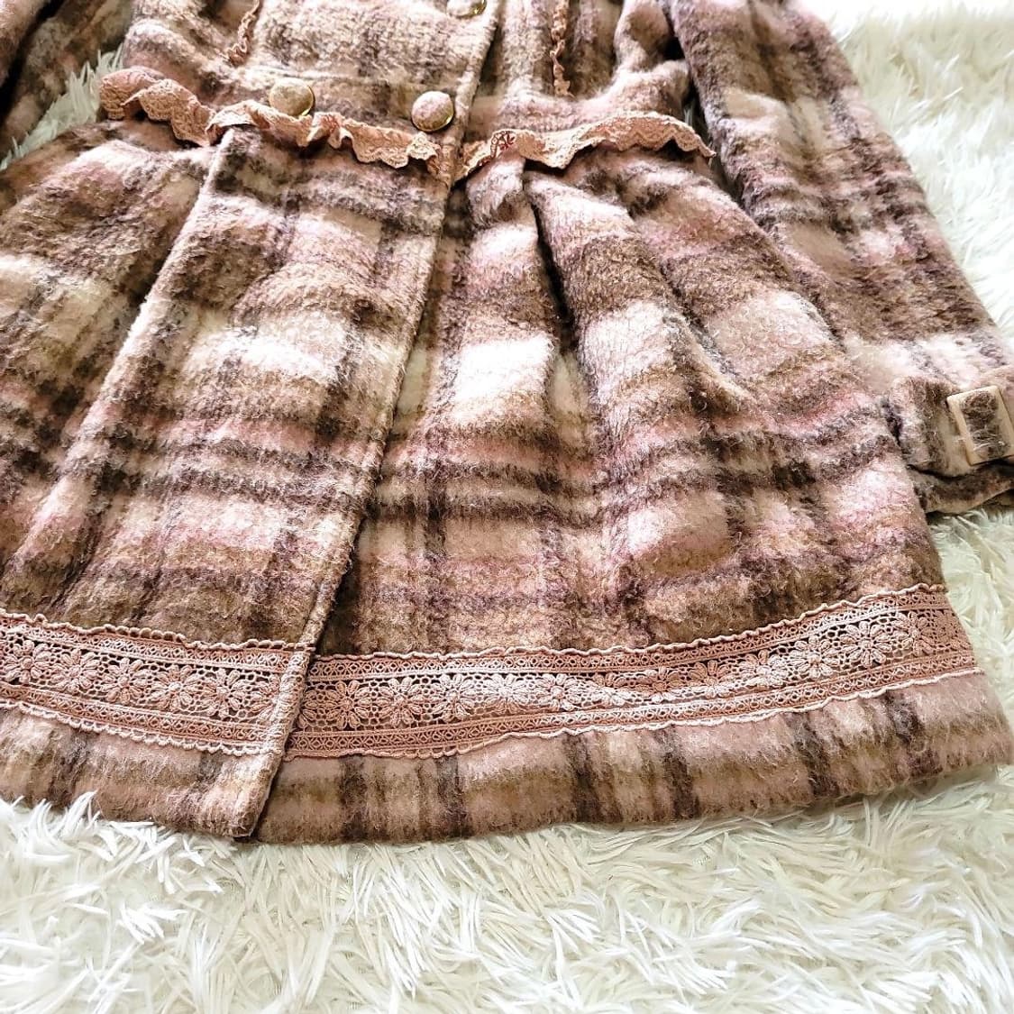 리즈리사 lizlisa 대장 딸초체크 패딩 히메갸루 라떼갸루 상품이미지3