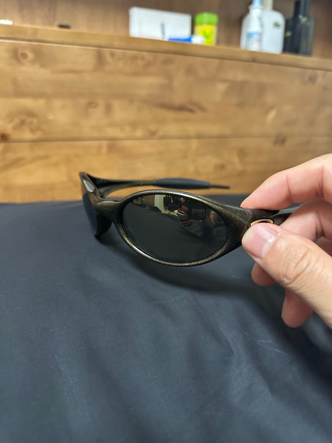 오클리 뉴아이자켓 블랙골드 골드이리듐 상품이미지6