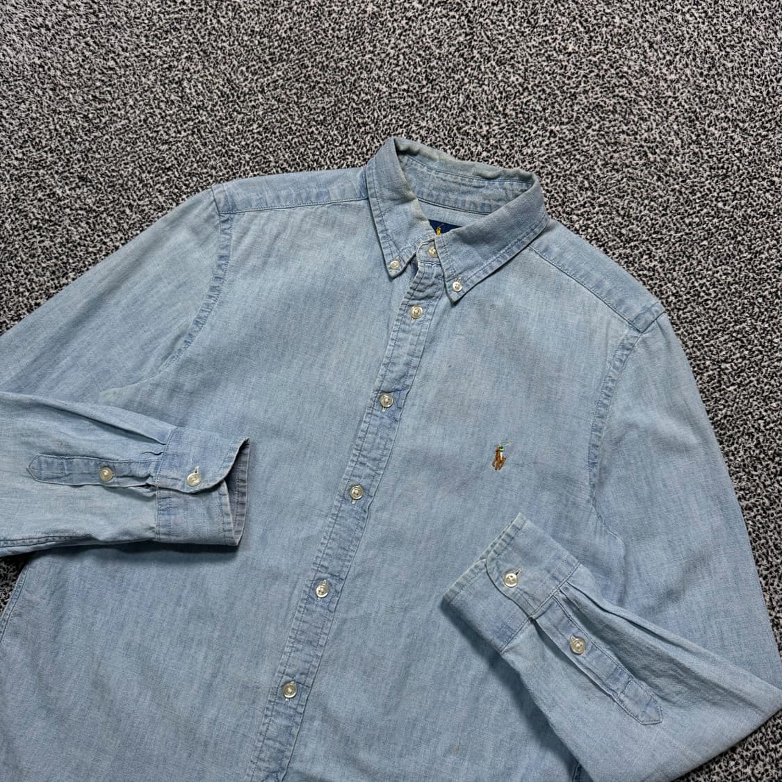 Name : 폴로 랄프로렌 시그니처로고 샴브레이 데님 셔츠 :)  상품이미지2