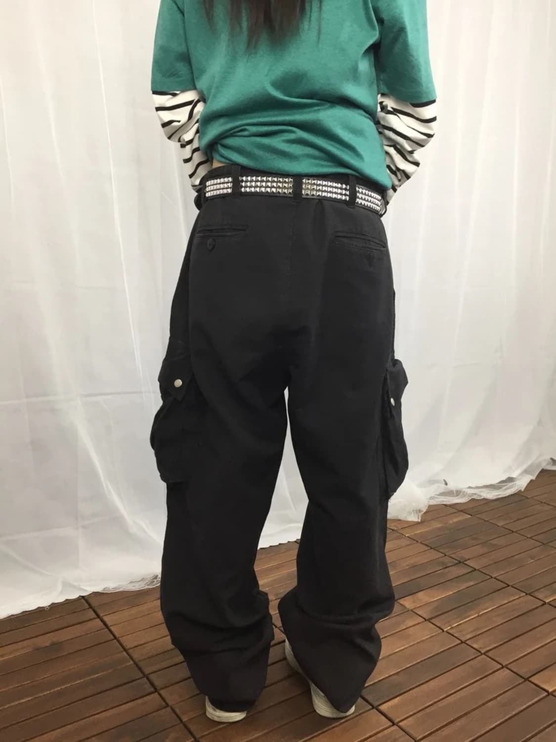 ROUGH-DRESS Black Cargo Pants 상품이미지3
