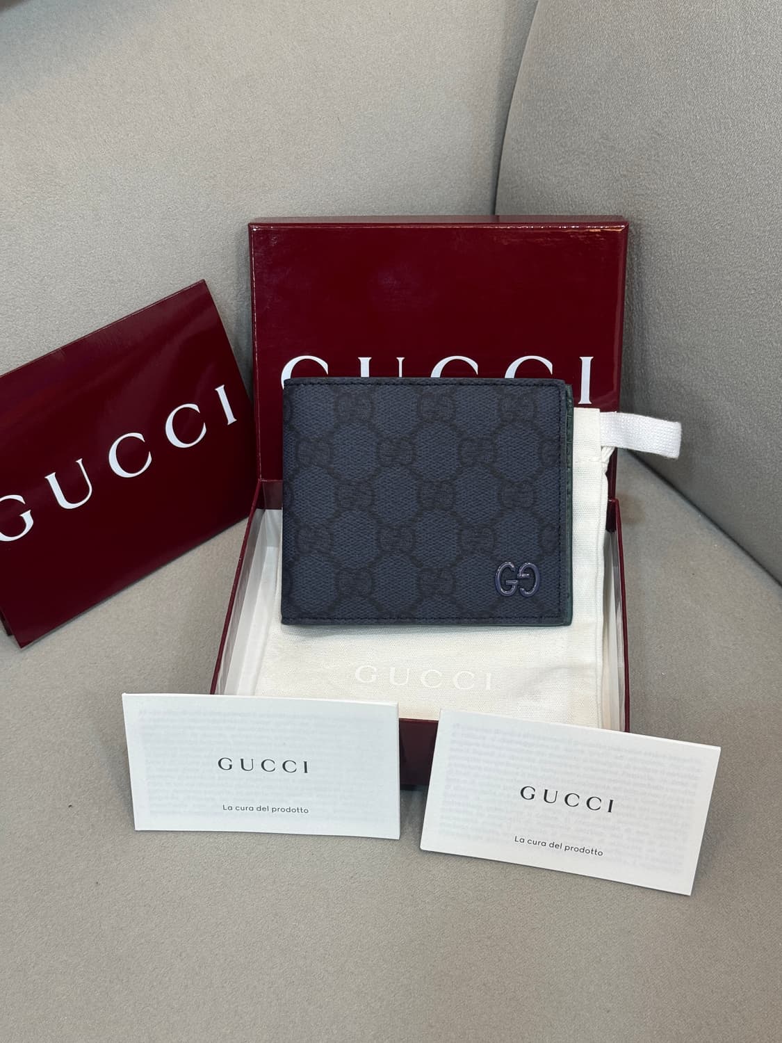 새상품급 구찌 수프림 GG 반지갑  상품이미지1