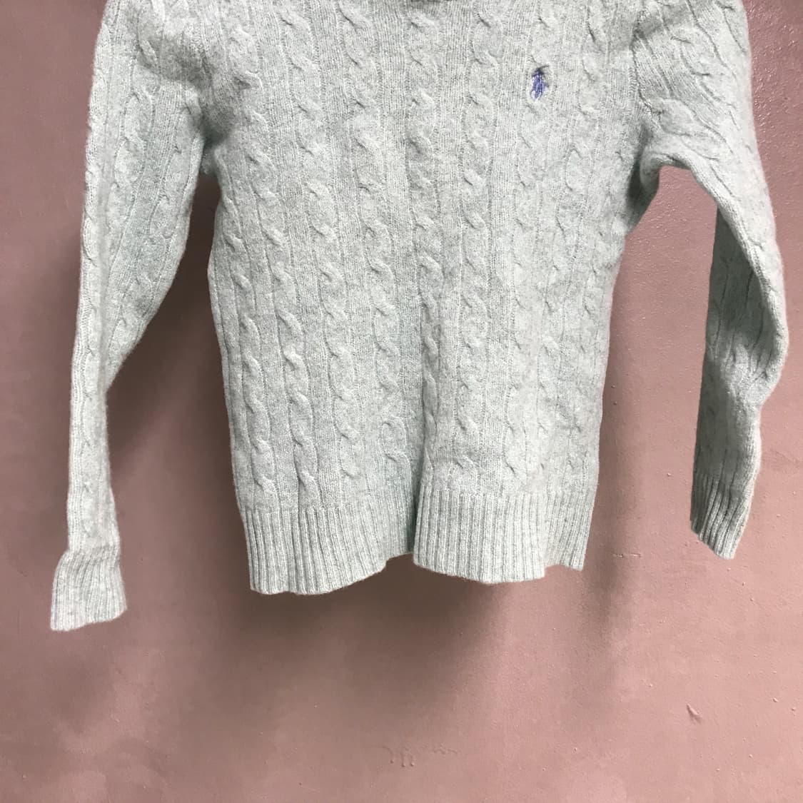 폴로 랄프로렌 QR 케이블 니트 민트 M(W) 상품이미지3
