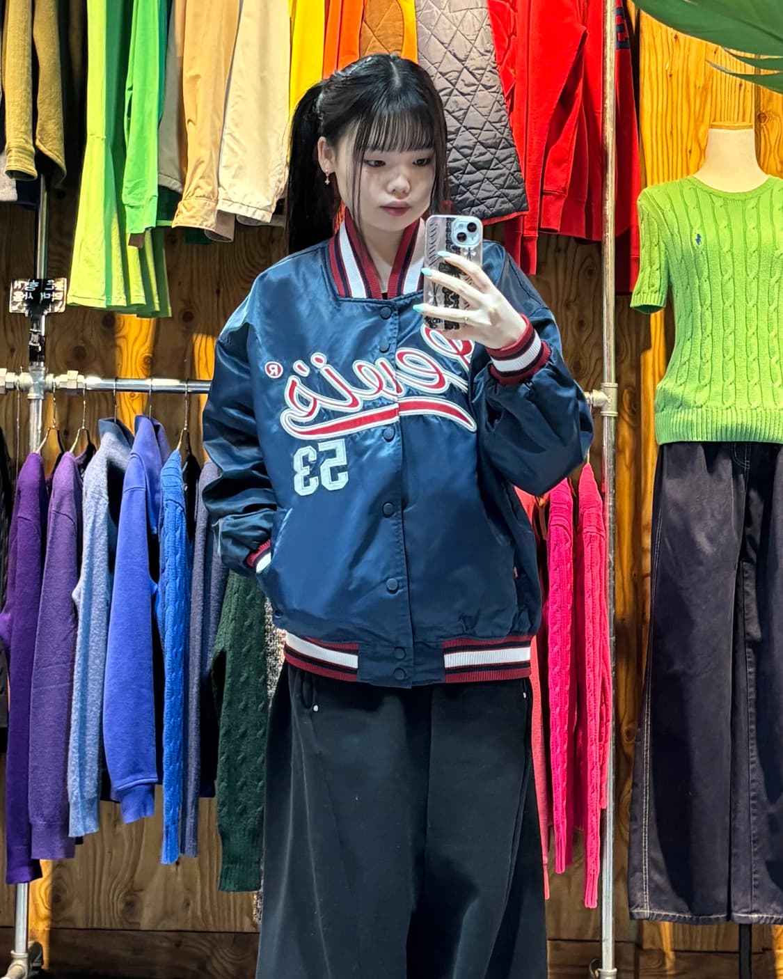 M LevIs 리바이스 레드탭 빅로고 사틴 바시티  상품이미지1