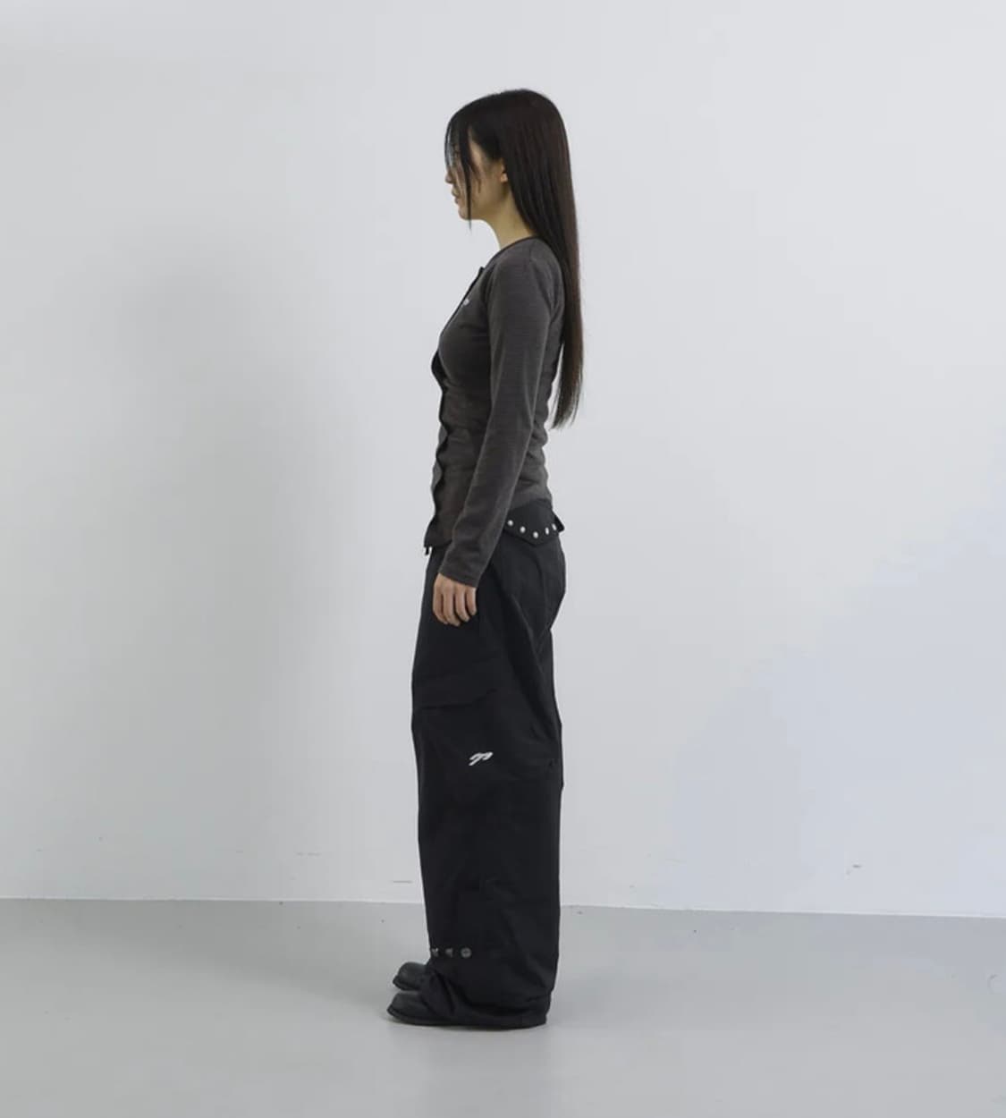 탄산마그네슘 사선 스트라이프 가디건 브라운 상품이미지4