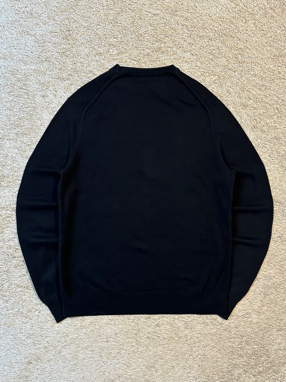 프레드페리 FREDPERRY 라운드넥 코튼 니트 블랙 상품이미지3