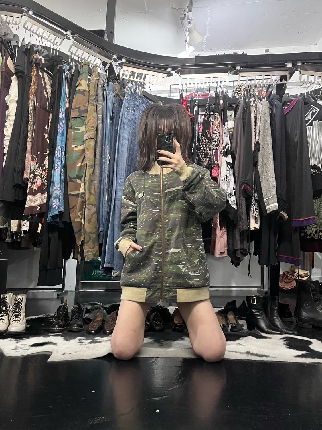 카모패턴 집업 상품이미지1