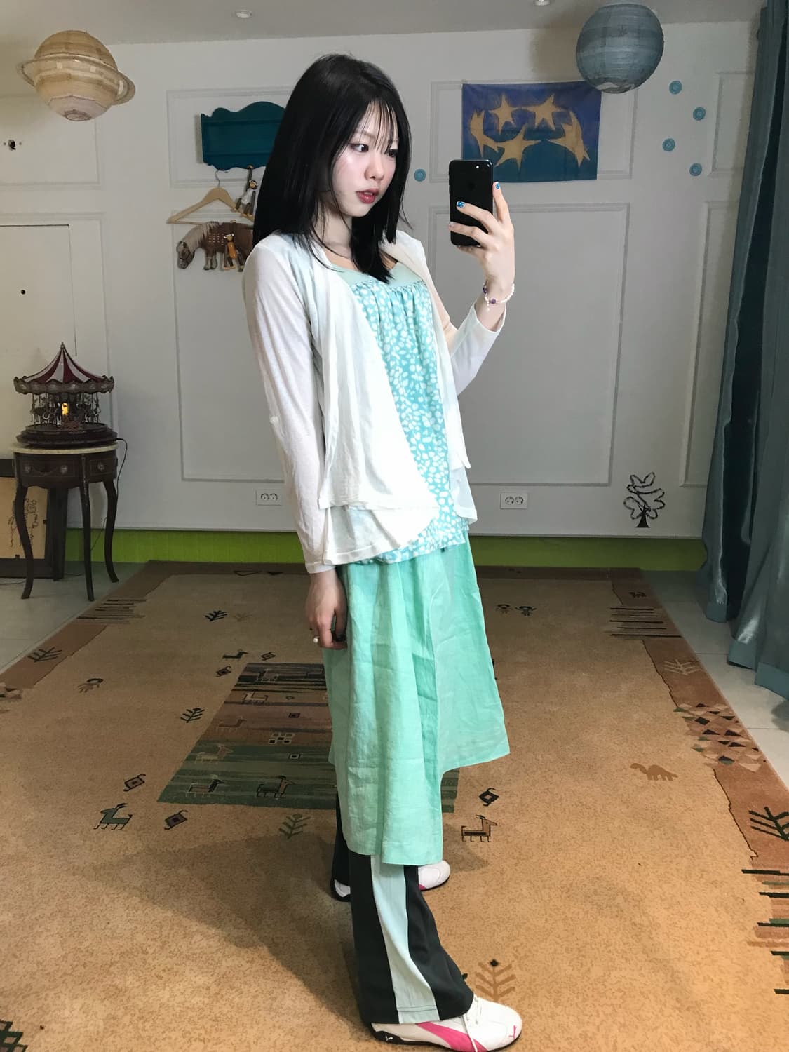 민트로 겹겹이 쌓은 레이어드 코디셋𖧧𓂃˖₊ 상품이미지2