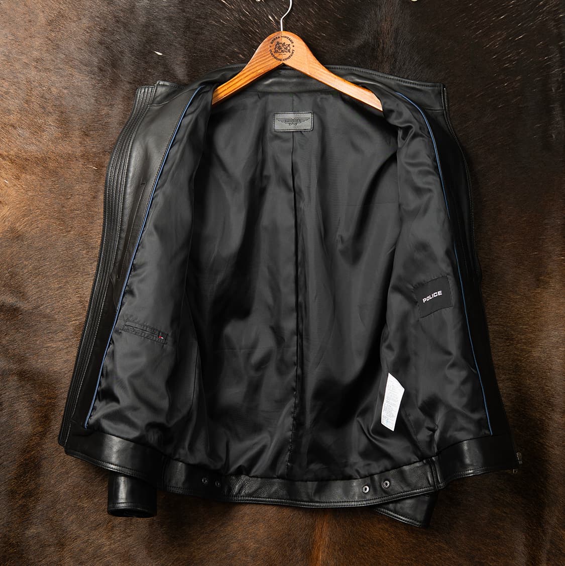 [95] POLICE 폴리스 양가죽 카페레이서 레더자켓  상품이미지10
