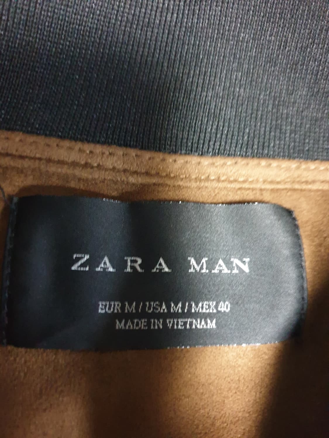 (블랙라벨) 자라 맨 스웨이드 블루종 자켓 브라운 (M) 상품이미지2