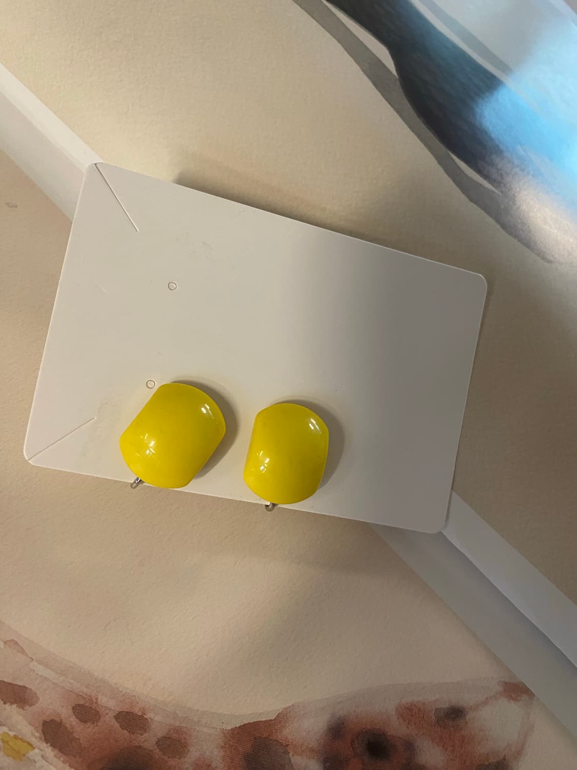 빈티지 옐로우 귀찌 귀걸이 상품이미지3