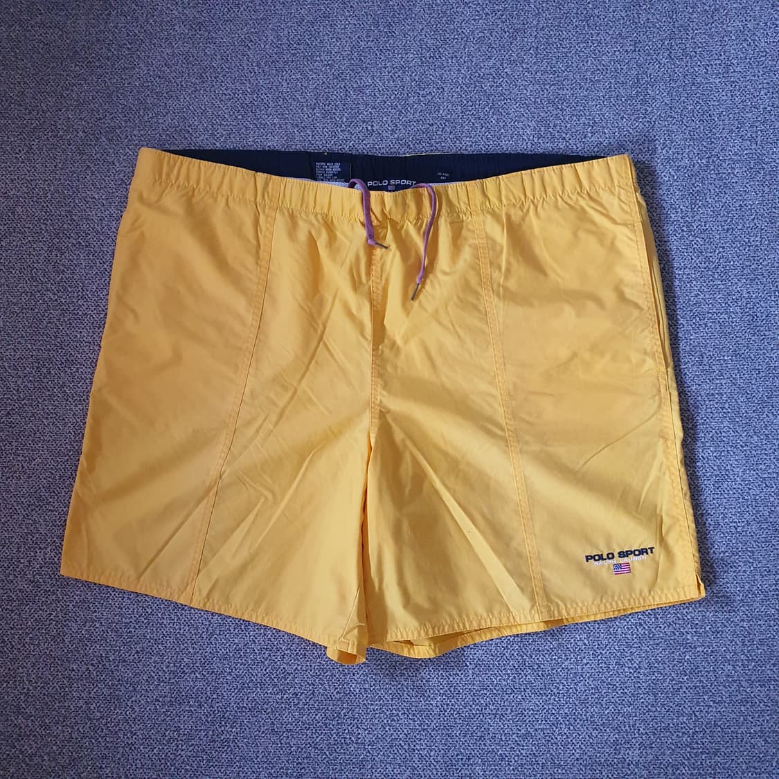 90s 폴로 스포츠 옐로우색 스윔 쇼츠 상품이미지1