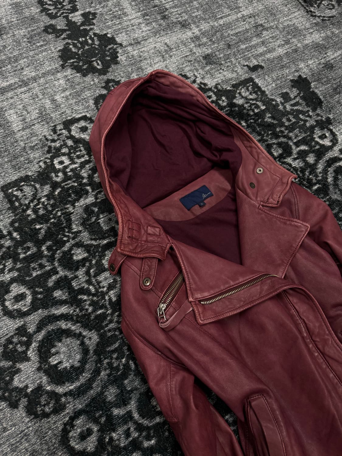 Avirex 00s plum vegatable leather jacket 상품이미지2