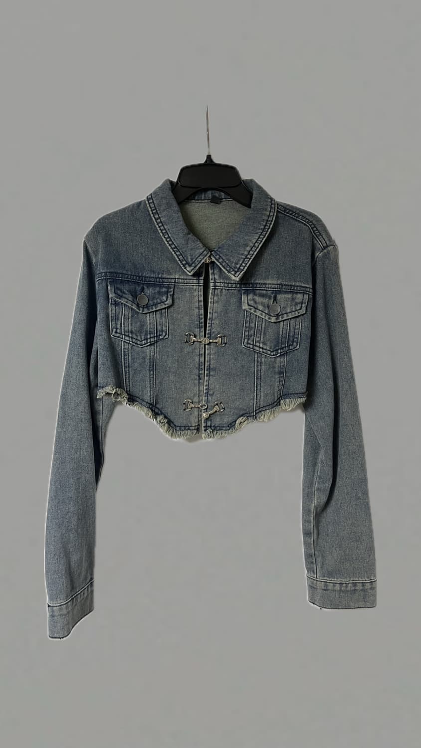 빈티지 크롭 청자켓 상품이미지1