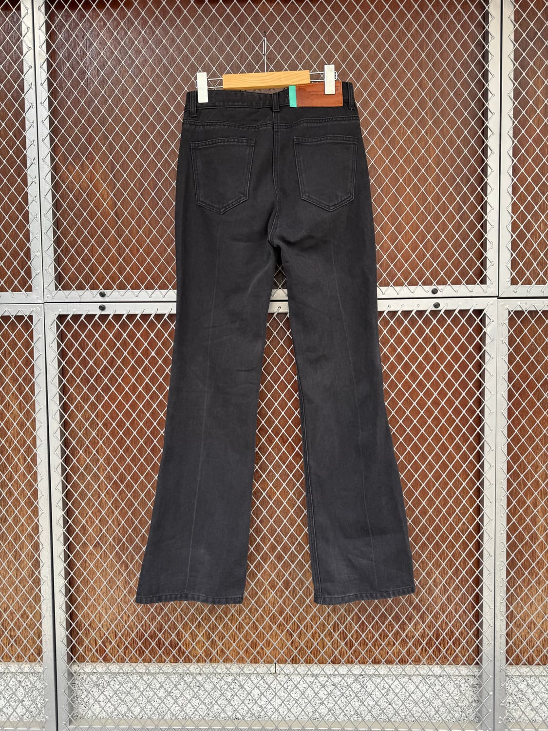 인스턴트펑크 흑청 라인 세미 부츠컷 데님 팬츠 2 상품이미지5