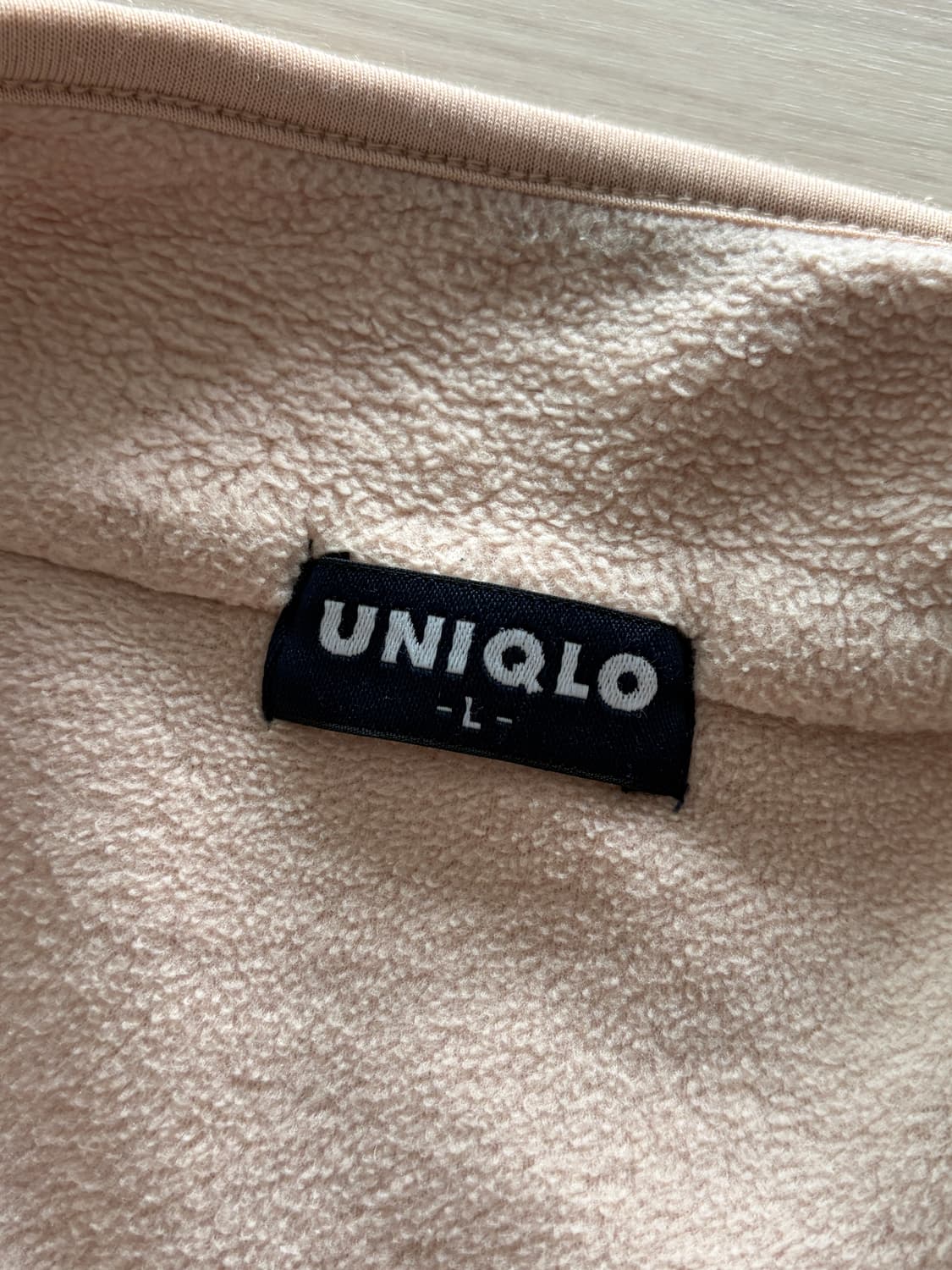 90s 올드 유니클로 신칠라 후리스 베이지 L (103) 상품이미지3