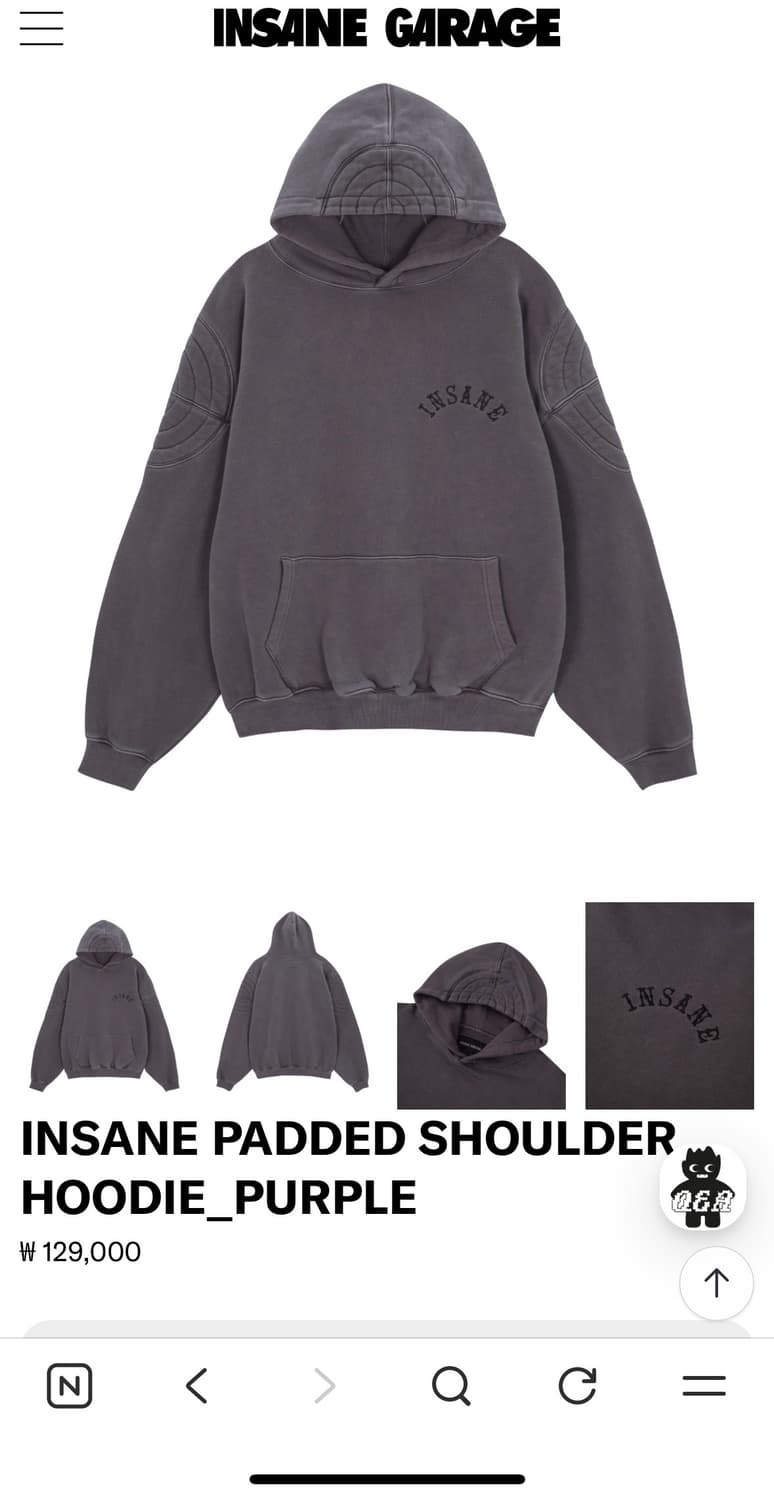 인세인개러지 후드티 상품이미지1