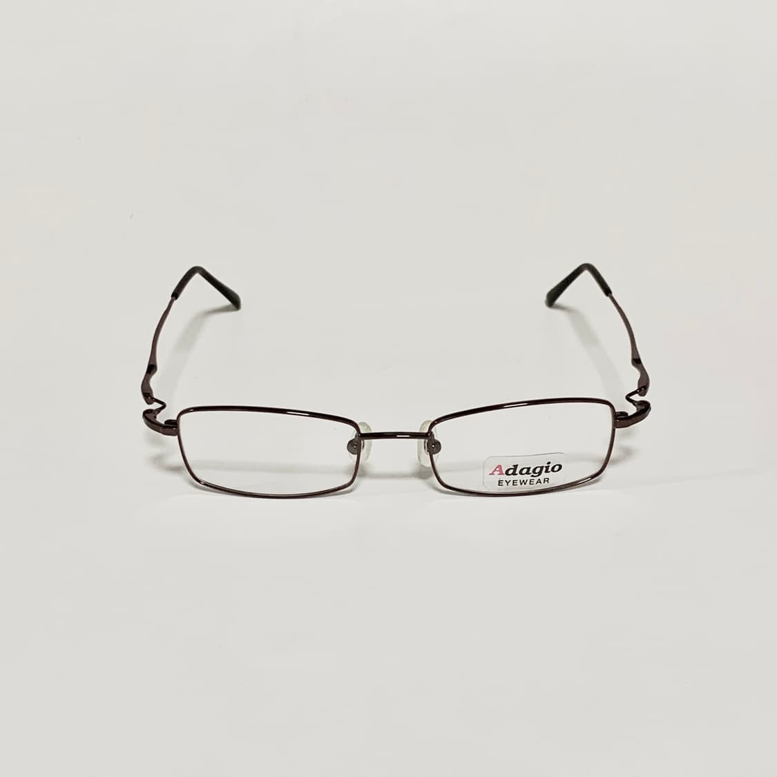 938 데드스탁 브라운 슬림 사각 안경테 기본 데일리 메탈 안경 가벼운  상품이미지2