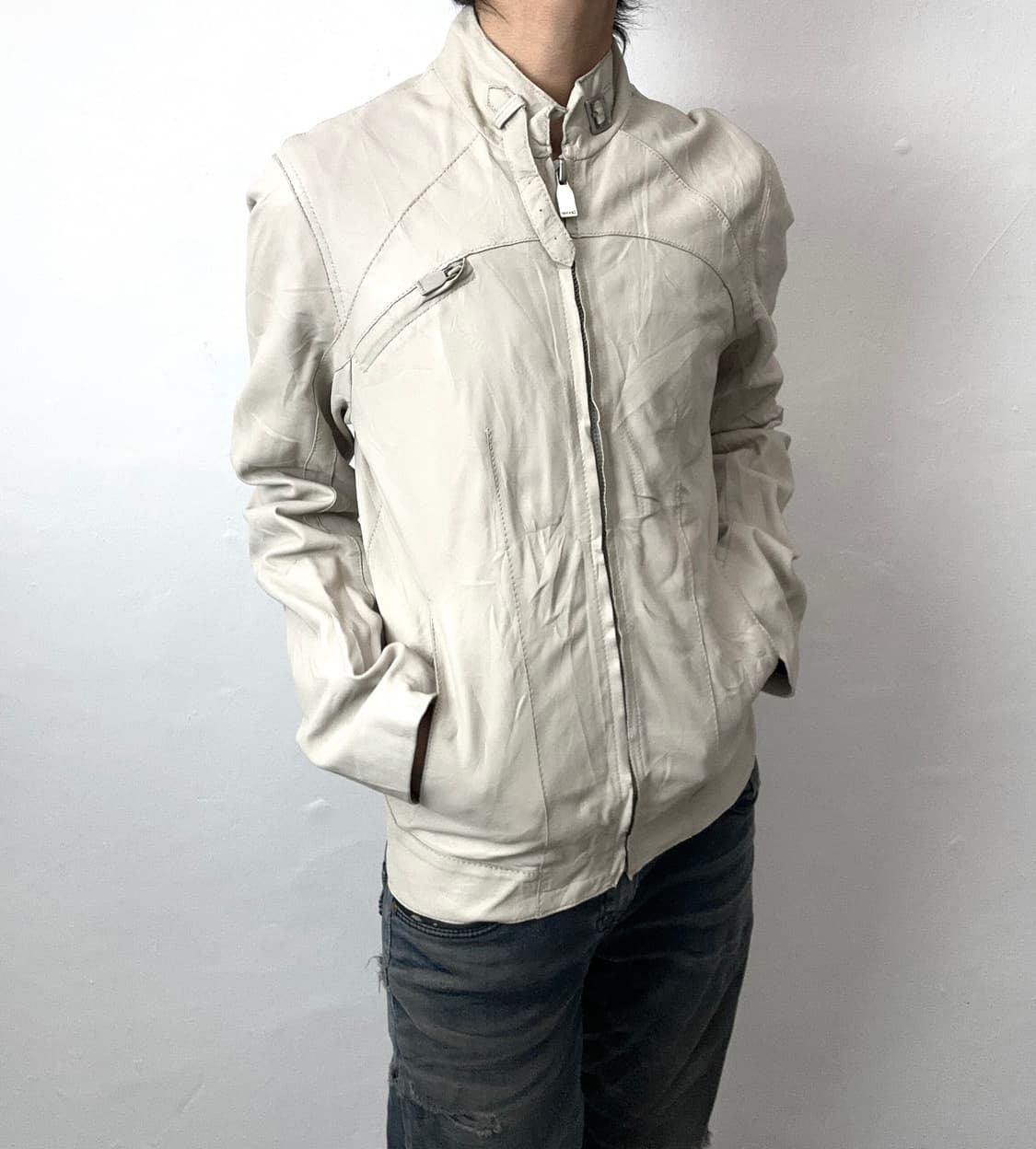 Zara Panelled Lambskin Leather Jacket 상품이미지2