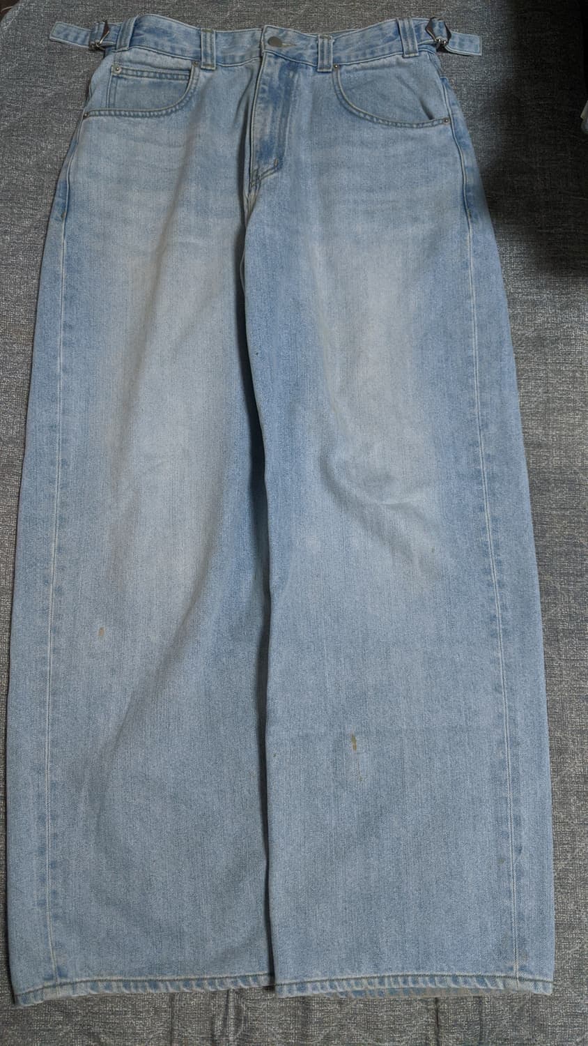 노운 와이드 데님 팬츠 라이트 블루 상품이미지2