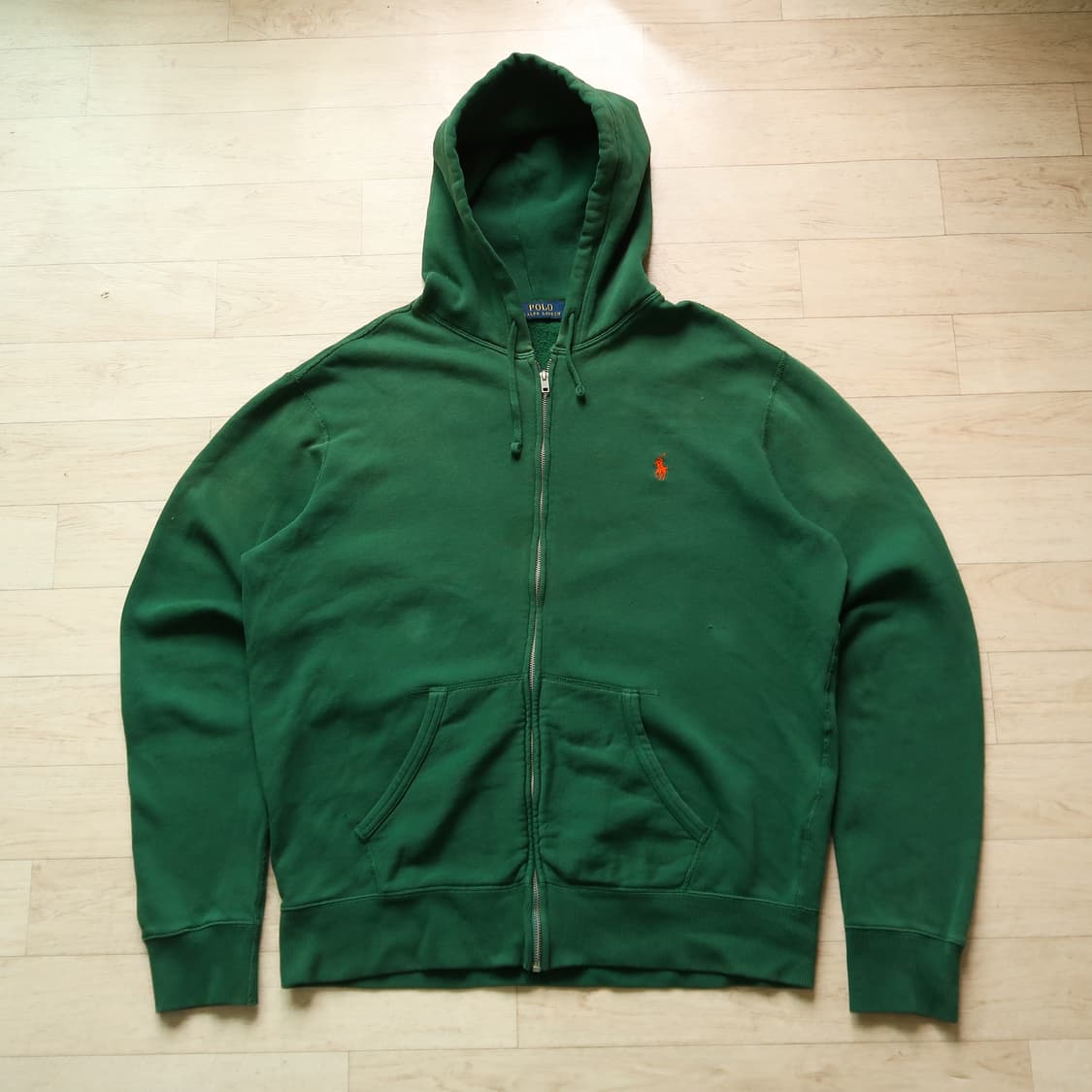 폴로 랄프로렌 그린 후드 집업 상품이미지1