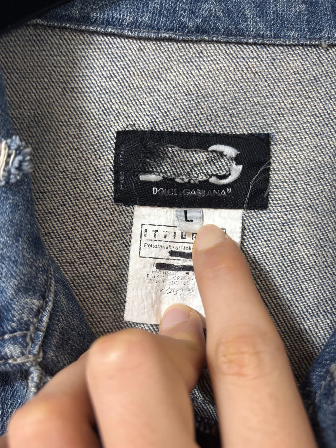 돌체앤가바나 데님 자켓 데미지 워싱 상품이미지8