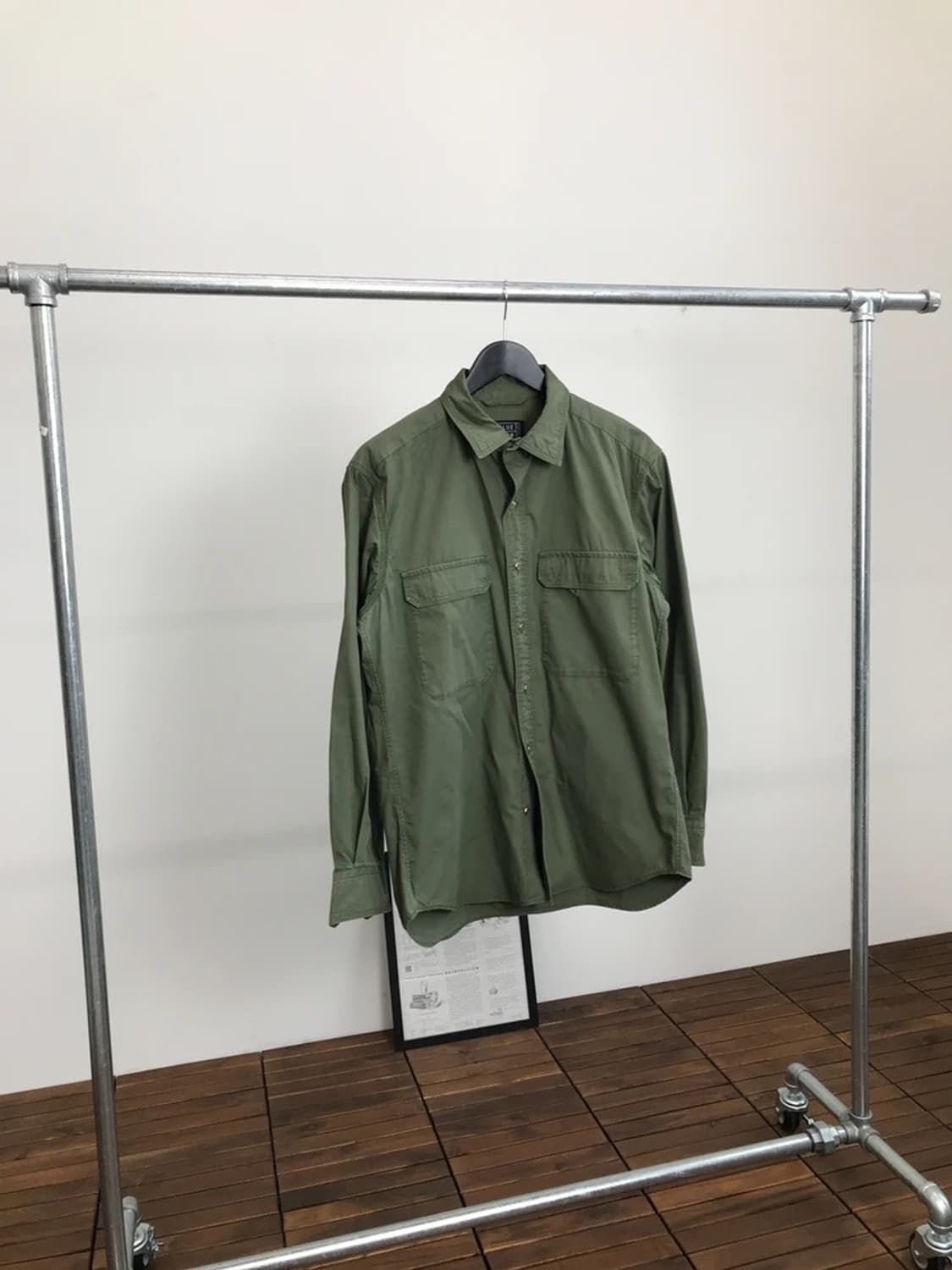 Blue Work Olive Utility Shirt Jacket 상품이미지3