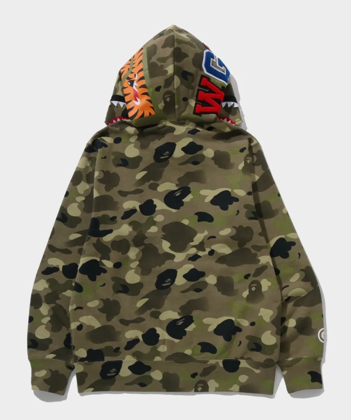 베이프 그라데이션 카모 샤크 풀 집 후드(M) 올리브 드랍 상품이미지3