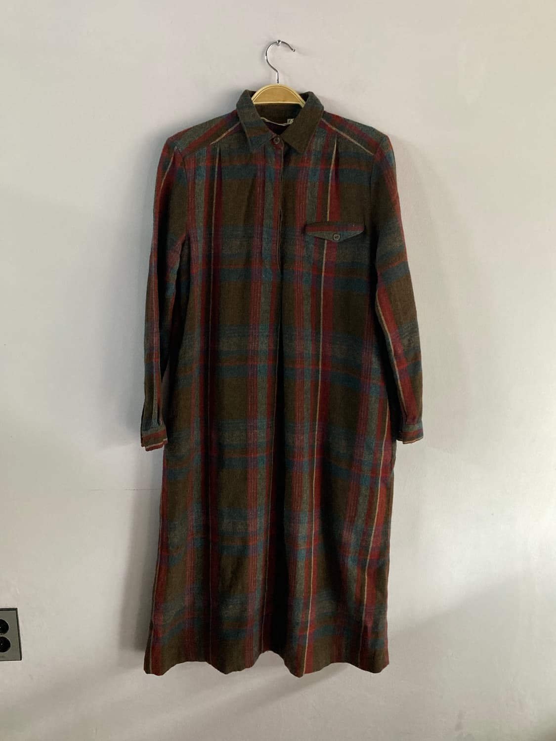 가을겨울 포근 체크 원피스 상품이미지6