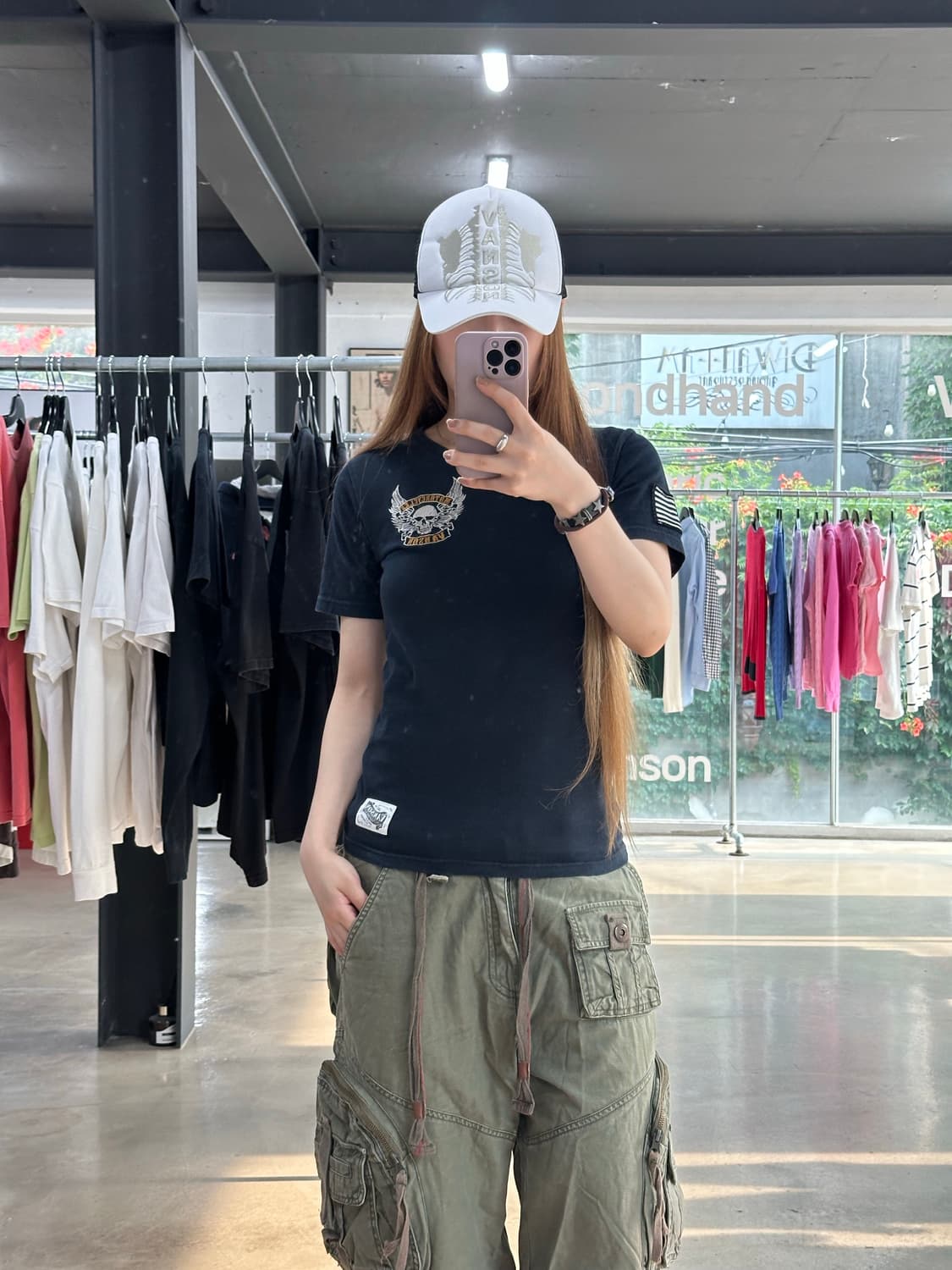 벤슨 스타 스컬윙 성조기패치 반팔티 상품이미지3
