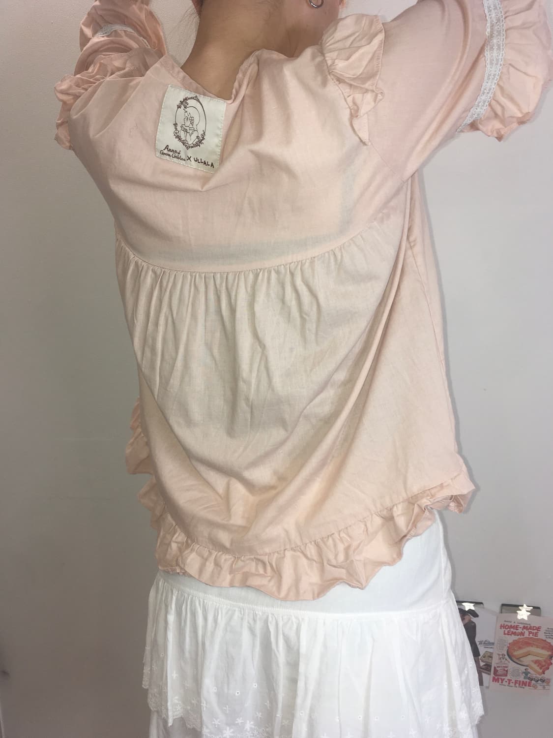 jpn vintage 모리 울랄라 프릴 블라우스 상품이미지4