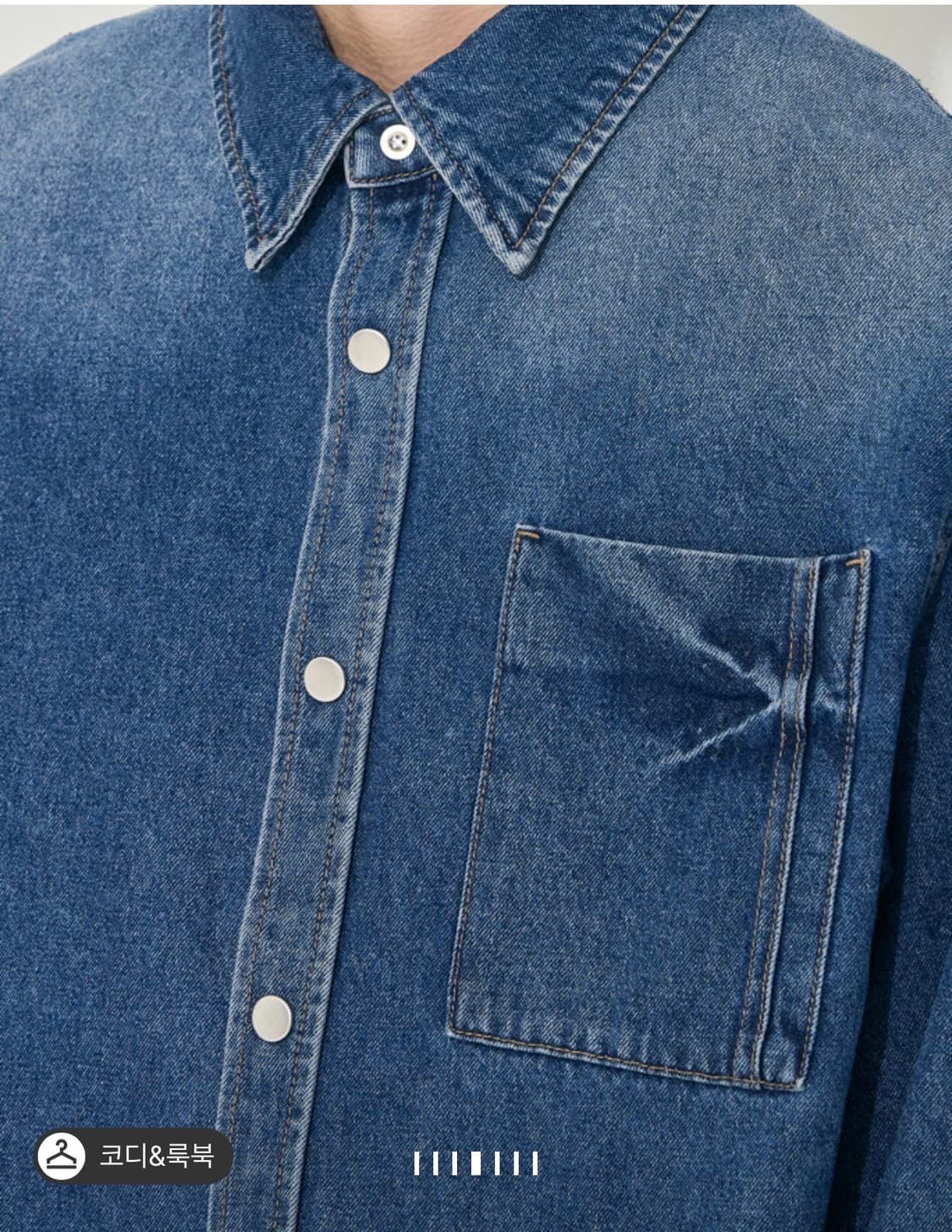 시스템옴므 워시드 포켓 데님 셔츠 105 상품이미지4