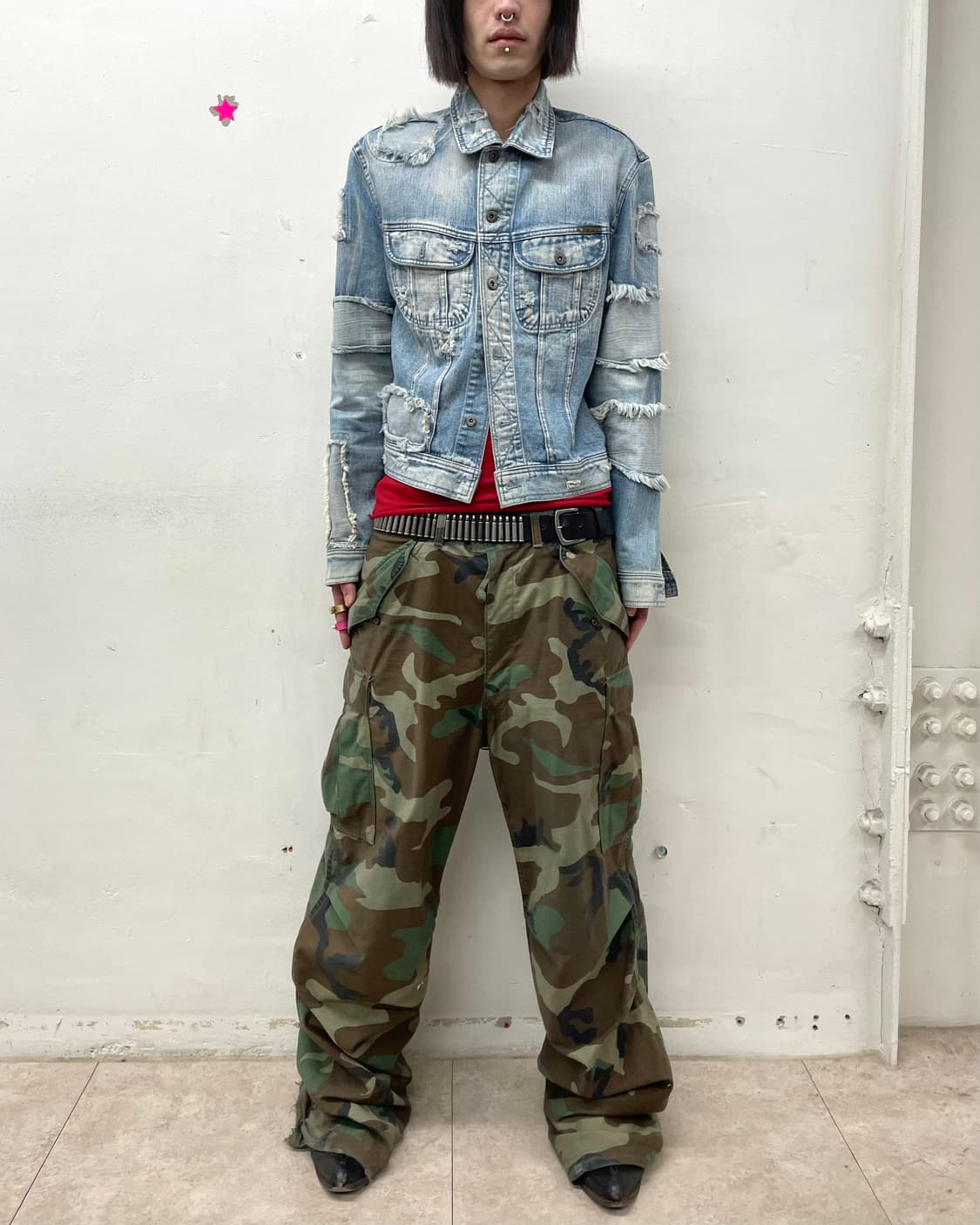 Damage Patchwork Denim Jacket  상품이미지3