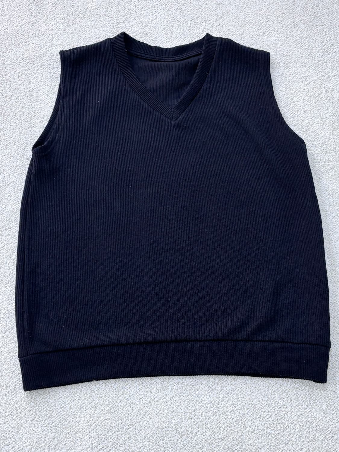 실측확인 빈티지 남성용 브이넥 니트 조끼 0305E 상품이미지1