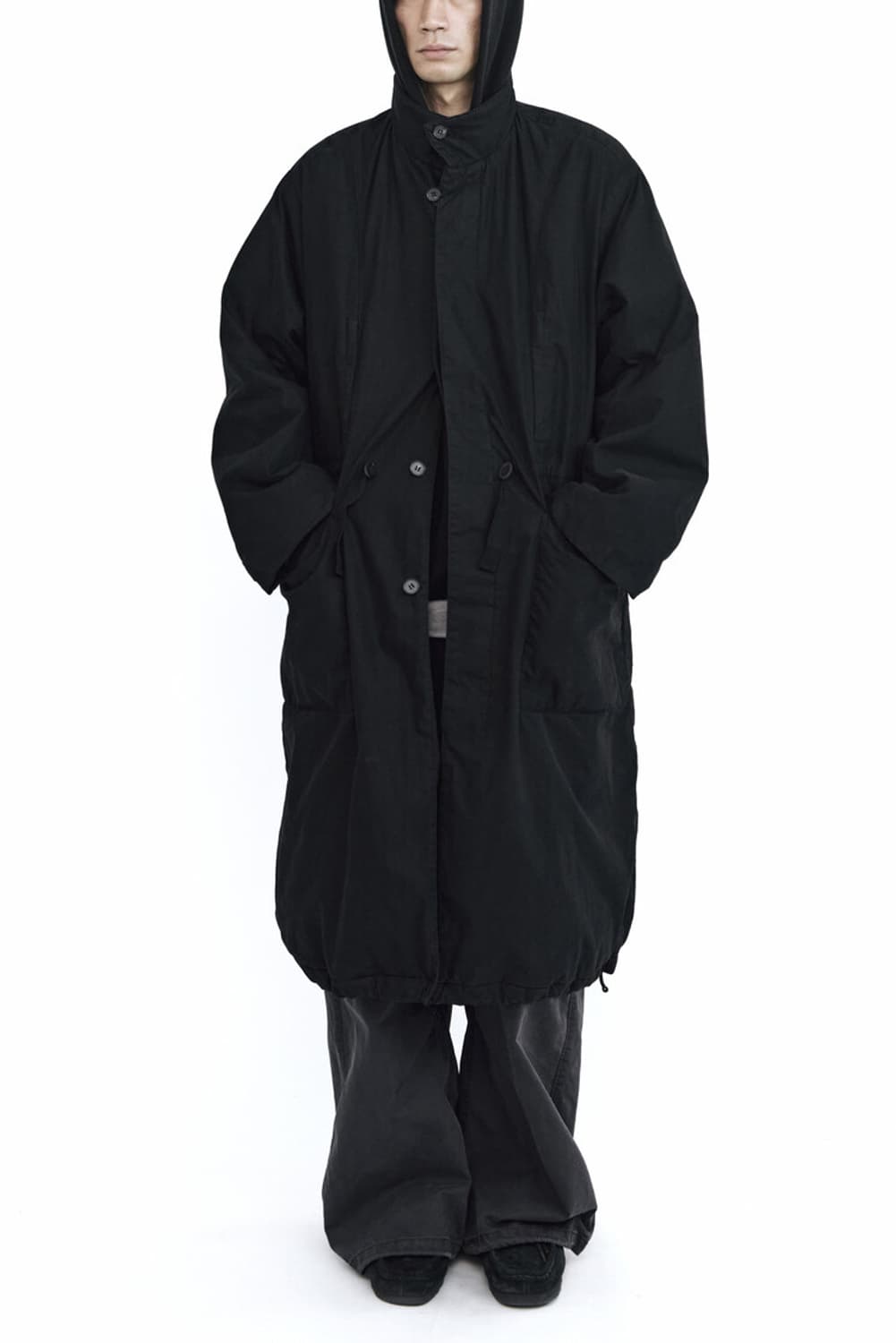 [3]폴리테루 헤비델 코트 블랙 상품이미지5