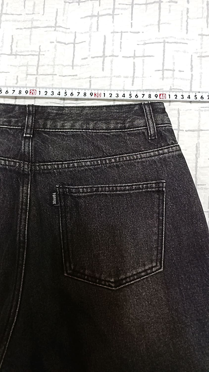 토피 와이드 워시드블랙진 31인치 기장108 상품이미지6