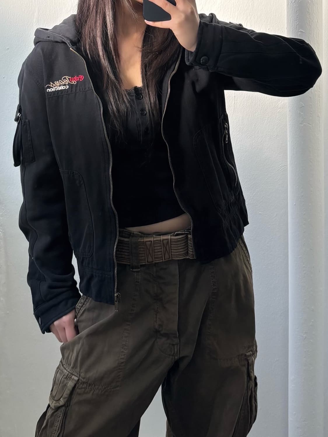 Fubu Black Hood Zip-Up Jacket 상품이미지5