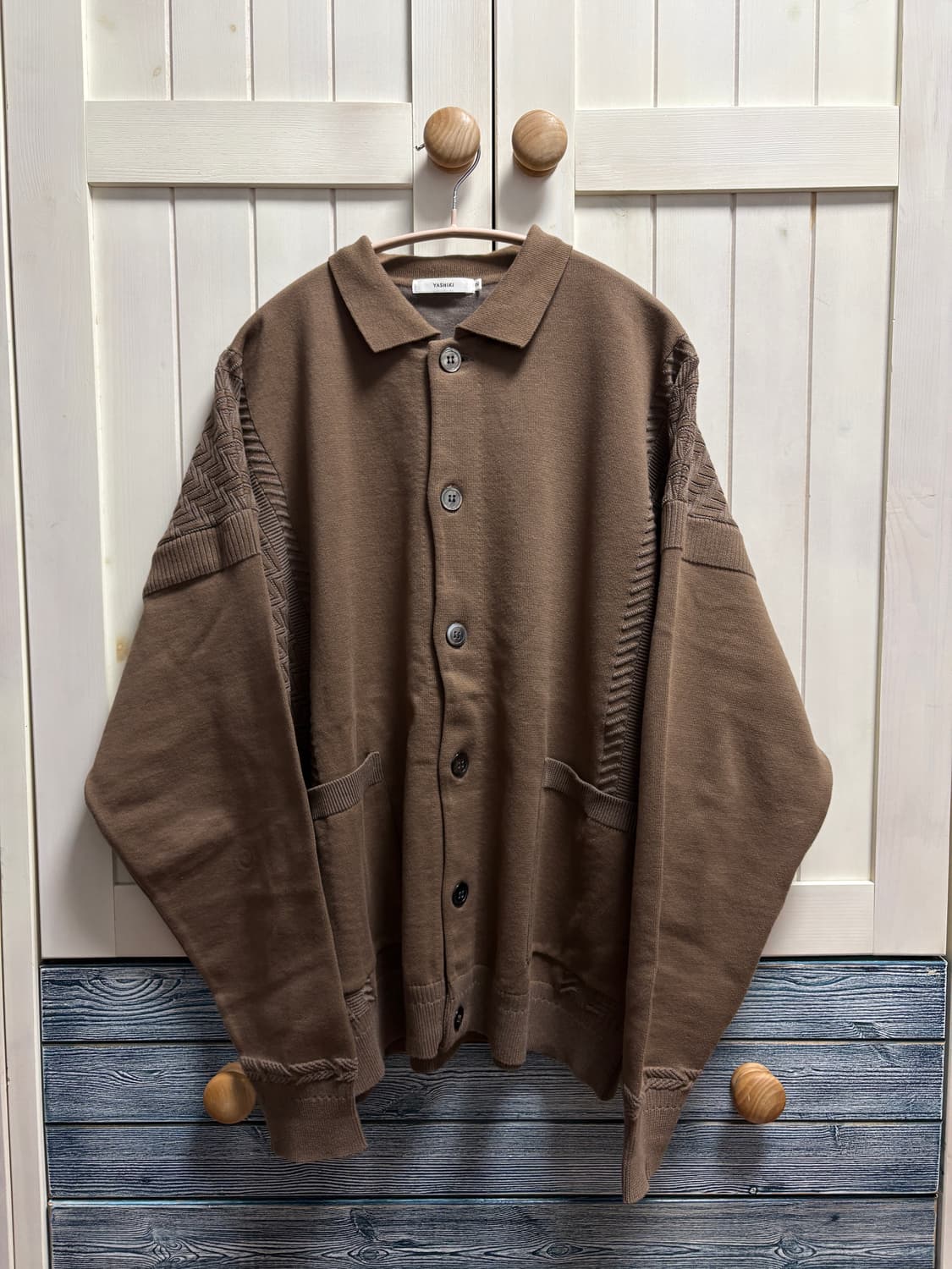야시키 니트 가디건 브라운 2사이즈 상품이미지2
