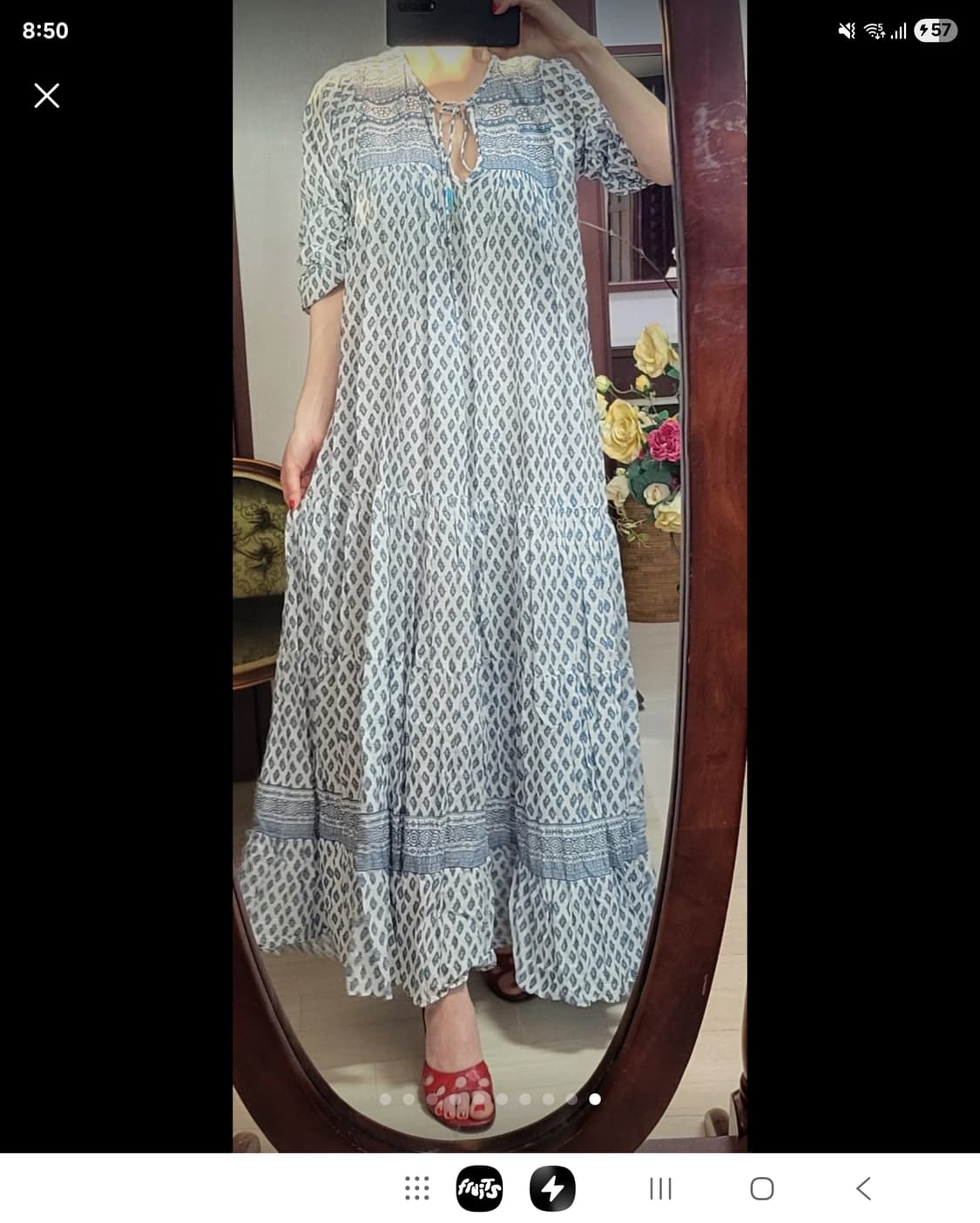 자라 에스닉 아사면  롱 원피스 상품이미지4