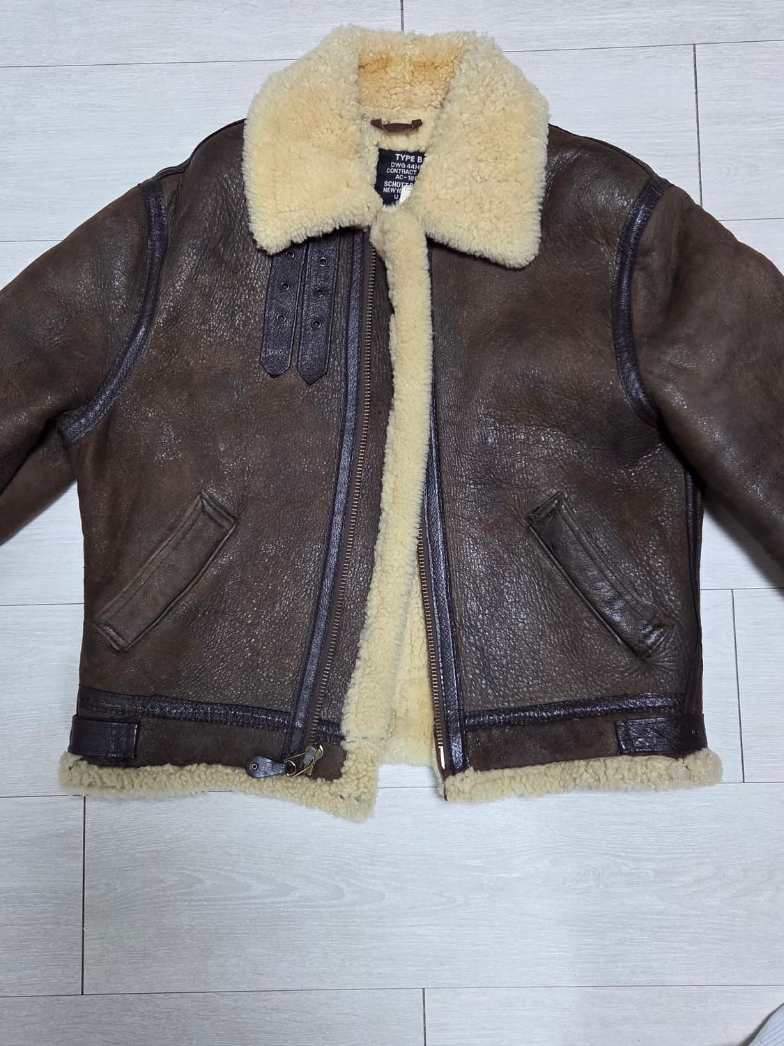 쇼트 b-3 빈티지 무스탕 상품이미지1