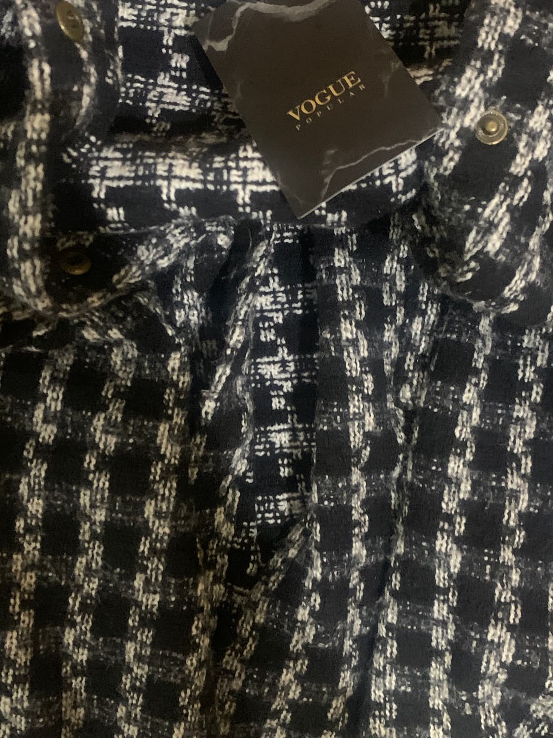 트위드자켓 아방 주머니 오버핏 기모 셔츠 상품이미지2