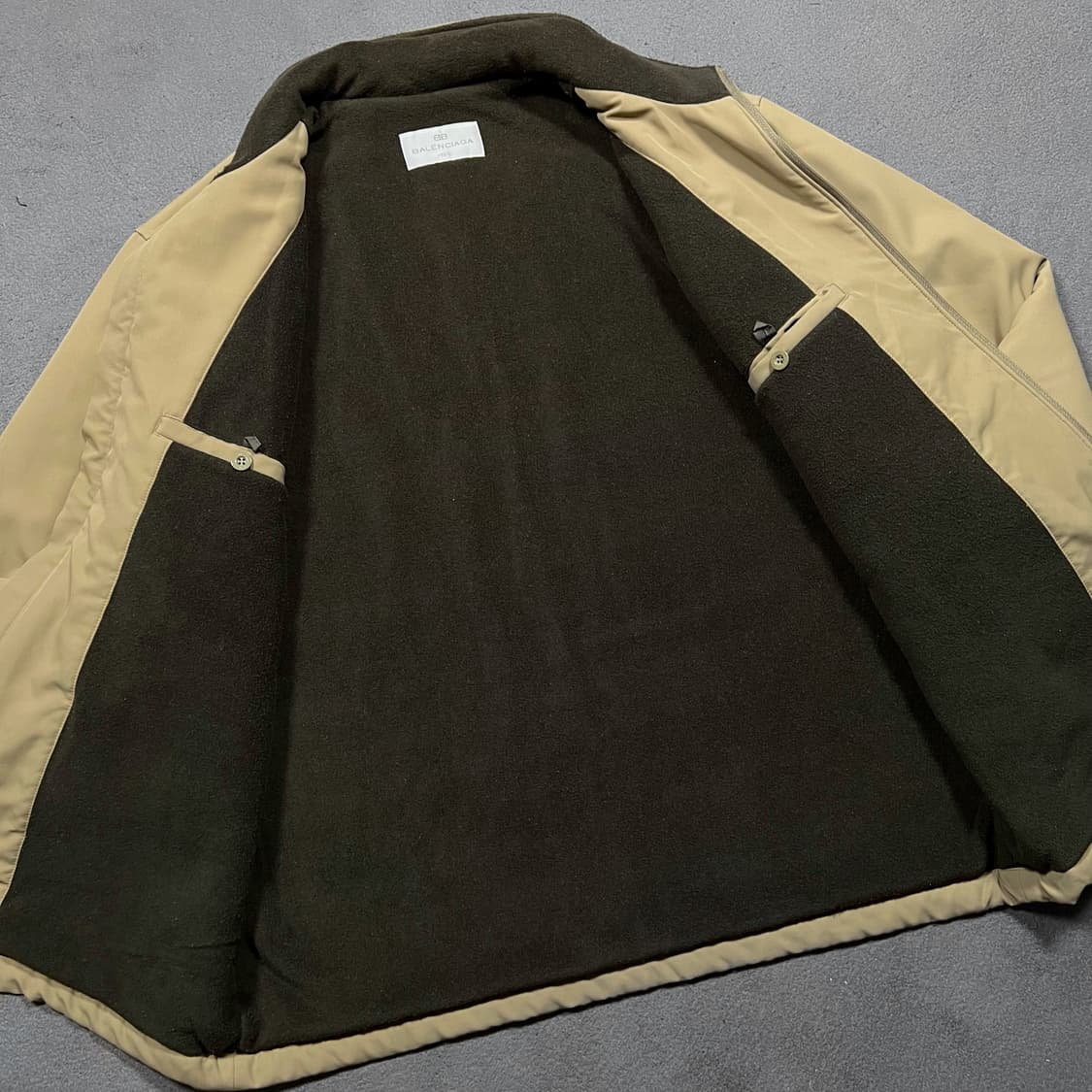 90's 발렌시아가 폴리쉘 기모 안감 점퍼 자켓 상품이미지4