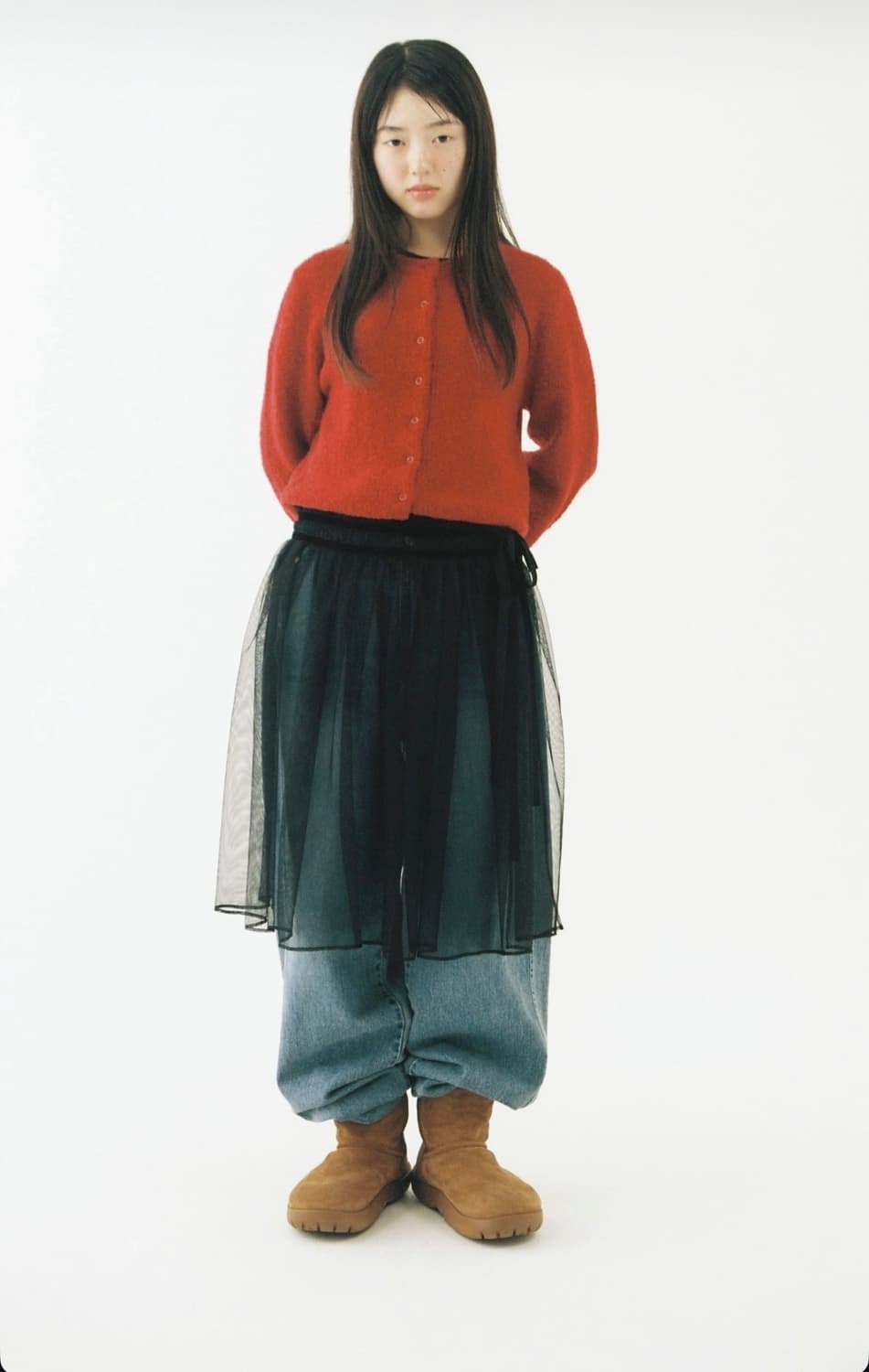 오헤시오 레이어드 랩 스커트 상품이미지1