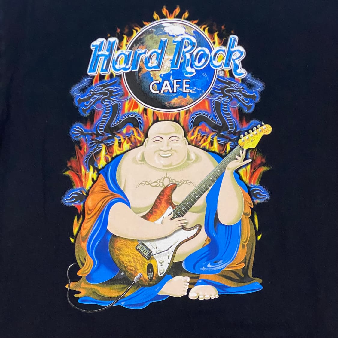 미국 빈티지 하드락카페 홍콩 불상 포인트 락티셔츠 반팔티 상품이미지7