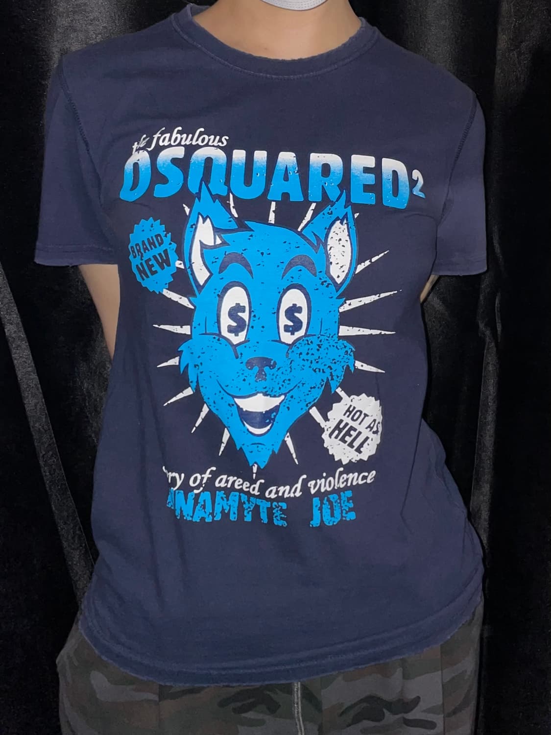 디스퀘어드2 네이비 반팔 티셔츠 상품이미지1