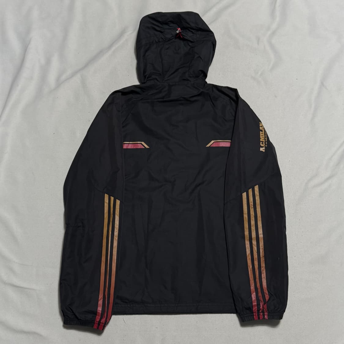 95 아디다스 AC밀란 그라데이션 삼선 블랙 바람막이 상품이미지3