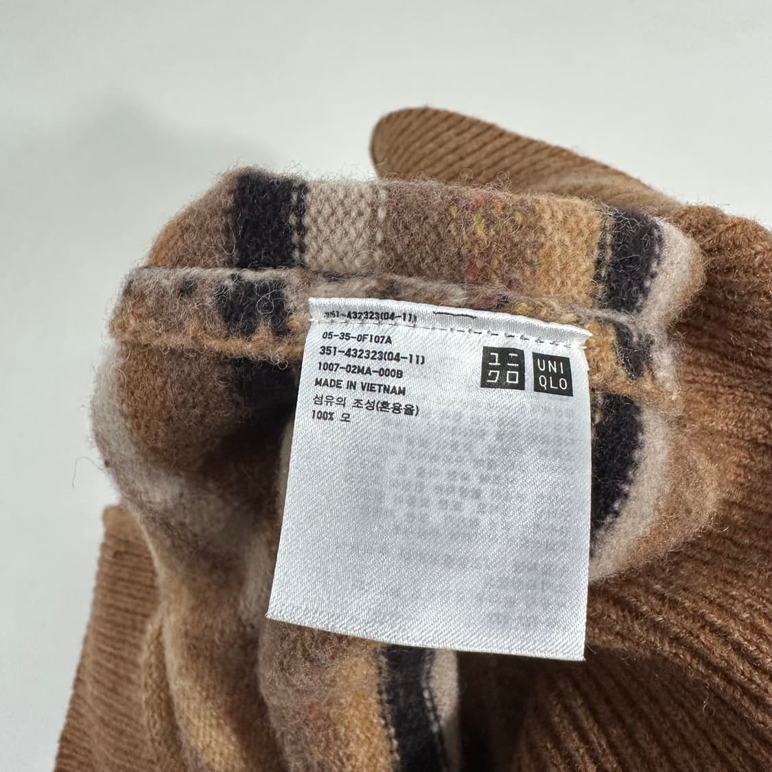 우먼M JW앤더슨 X 유니클로 모100% 단가라 반폴라니트 상품이미지5