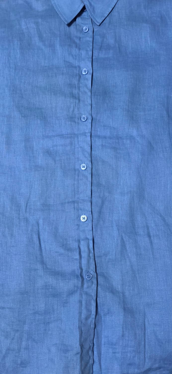 ZARA 블루 린넨 셔츠 S 상품이미지5